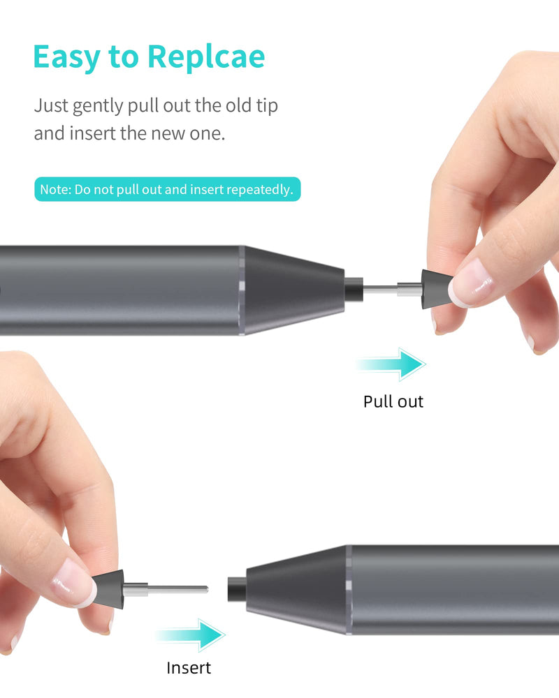 metapen Tips (3pcs, Grey) - Only Compatible Stylus Pen M1 / M2 for Surface and G1 for Chromebook with USI Support - TIP302