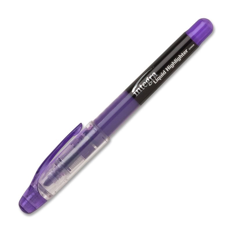 Integra Liquid Ink Highlighter, Chisel Tip, Fade Resistant, Fluroscent Purple (ITA33315)