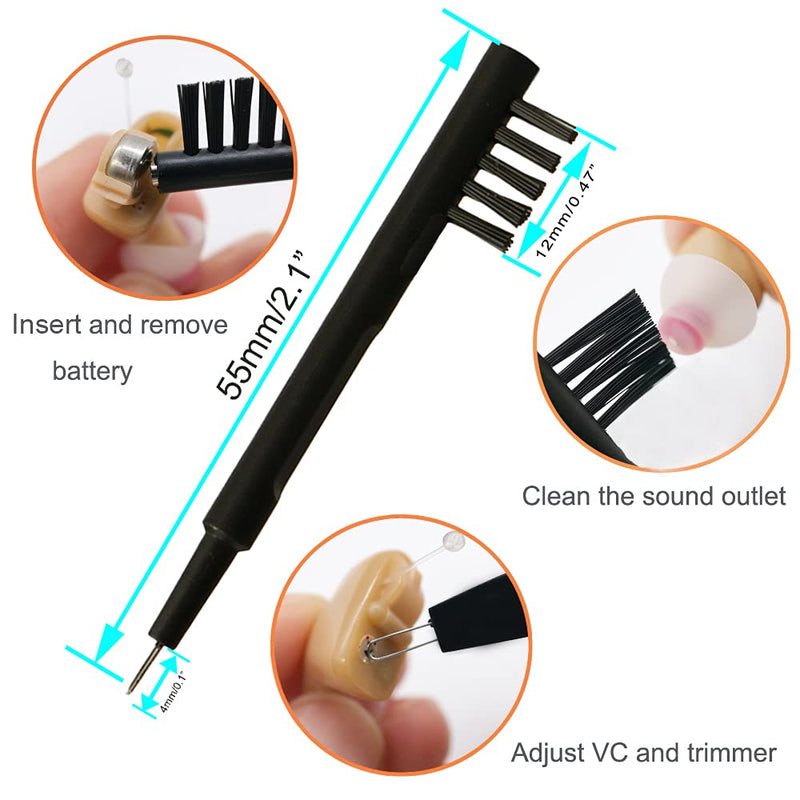 Smokey Hearing Aid Tulip Domes Ear Tips for Resound Sure Fit Style RIC RITE and Open Fit BTE Hearing Amplifier with Cleaning Tools Brush Cleaner and Carry Case