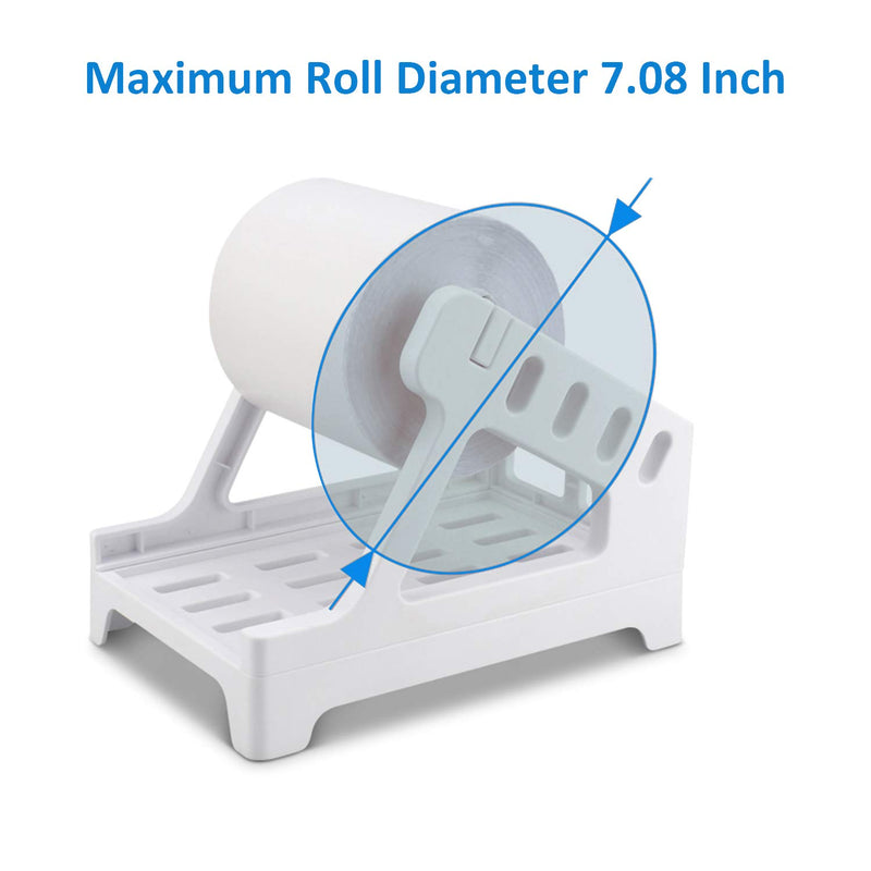 Trohestar Label Holder for Rolls and Fanfold Labels Work with Desktop Label Printer (White)