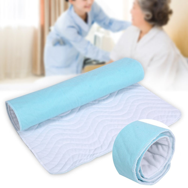 2 Sizes Super Absorbent Washable Reusable Urine Incontinence Mat, Breathable Incontinence Duvets Leak-proof Elderly Care Diaper, Breathable Nursing Pillow(L) L