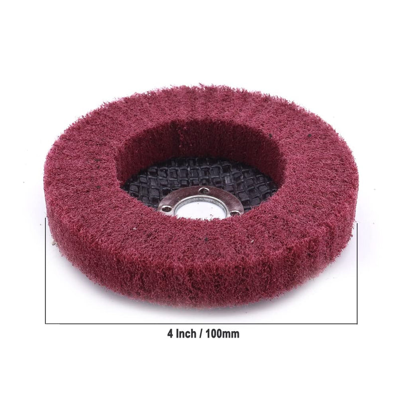 Yuhtech 10 pieces 4 inch 100 mm polishing disc polishing wheel for stainless steel angle grinder