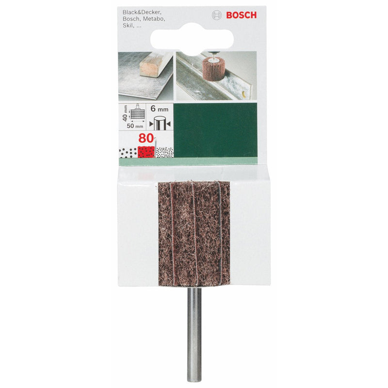 Bosch DIY flap sander with fleece (for drills various materials, Ø 50 mm, grit 80)