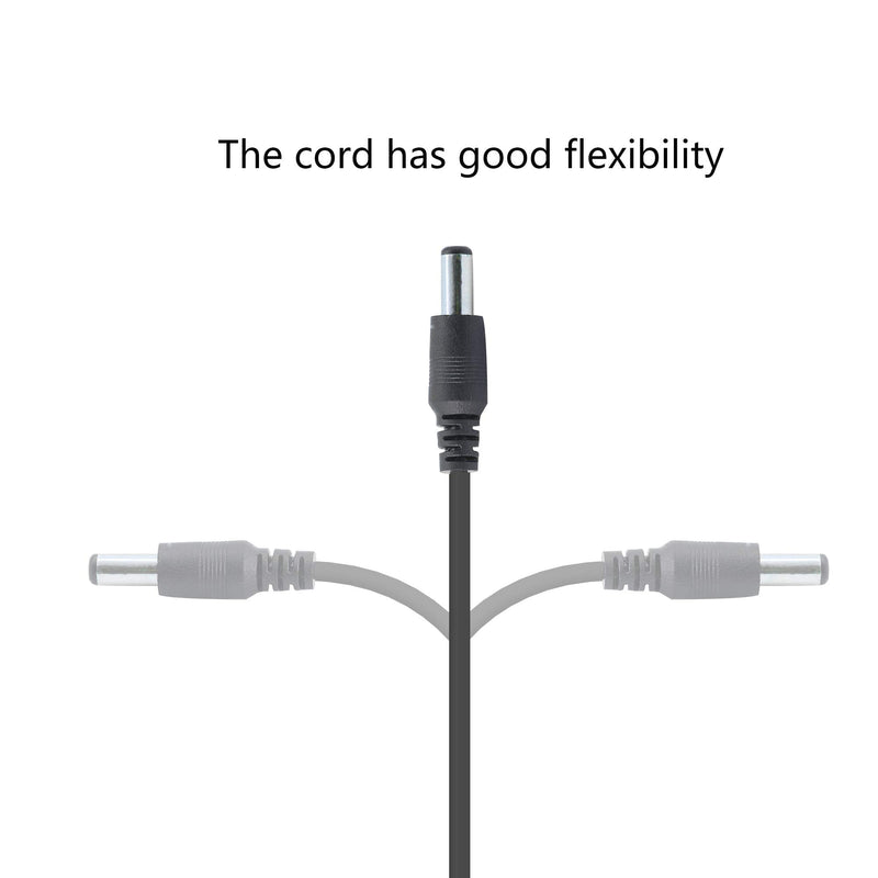 GINTOOYUN DC Y Splitter Cable 1 Female to 2 Male,5.5mm x 2.1mm DC Power Extension Adapter Cable,for CCTV Surveillance Cameras,Surveillance Routers,DVR,and More（2PCS)