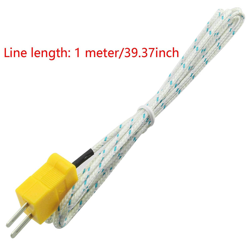 DGZZI K Type Temperature Sensor 1m Measure Range -50~800 Degree Centigrade Mini Connector Thermocouple Probe Tester Line