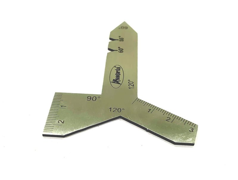 Stainless Steel Universal Grinding Gauge 55, 60, 90, & 120 Degrees Angle Tool