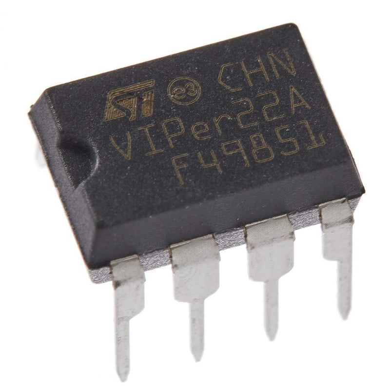 Bridgold 5pcs VIPer22A VIPer22 Viper PWM Current Mode Controller,60 kHz,0 V to 50 V,8-Pin PDIP