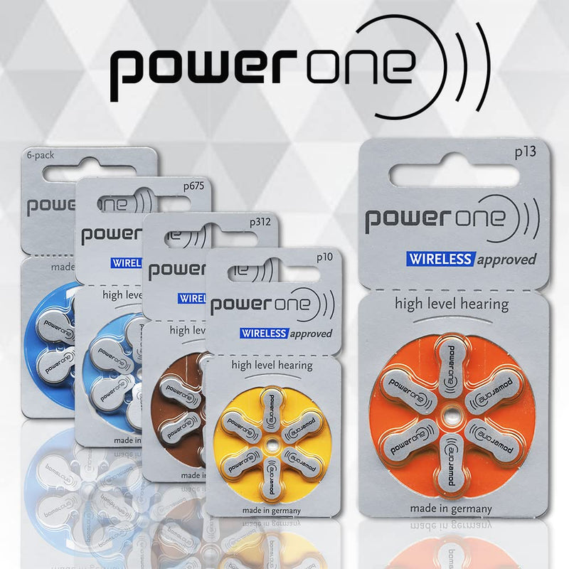 powerone Size 13 Hearing Aid Batteries Zinc Air P13 Pack of 60