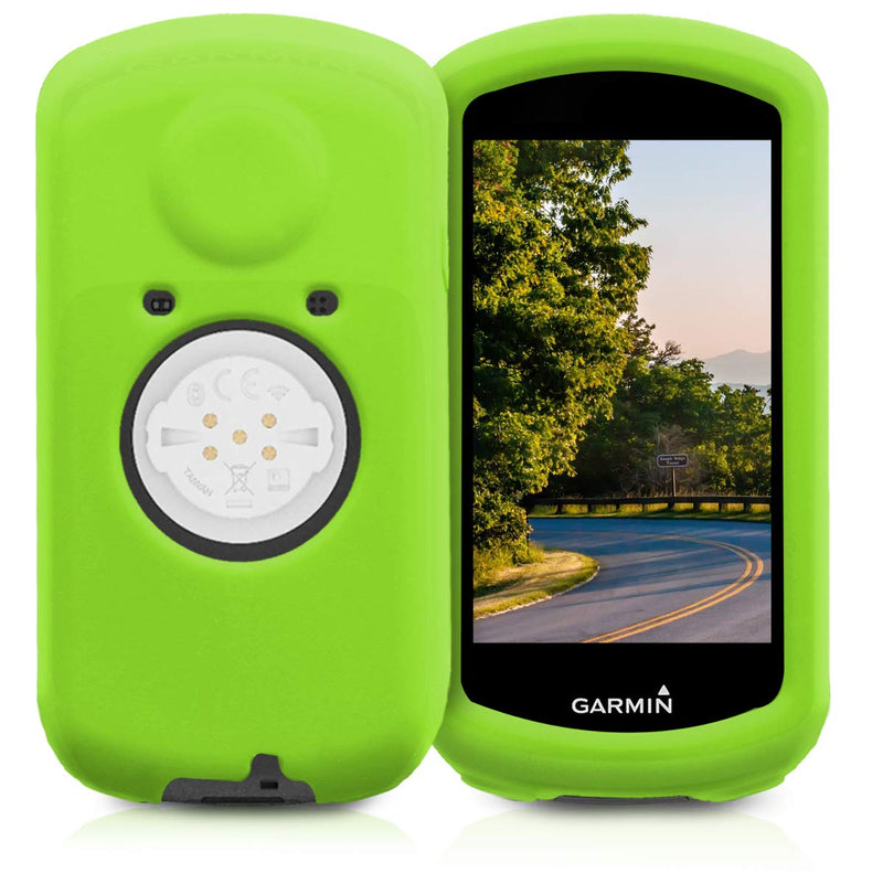 kwmobile Case Compatible with Garmin Edge 1030/1030 Plus - Case Soft Silicone Bike GPS Protective Cover - Black green