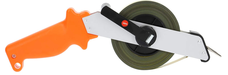 PRODIAMANT steel tape measure 30 m long tape measure width 13 mm tape measure with centimeter and millimeter scale folding crank
