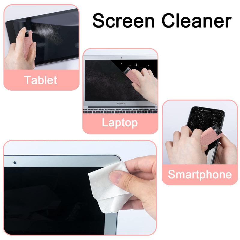 Touchscreen Mist Cleaner, walrfid Electronic Screen Cleaner for TV, Laptop, Tablet, PC, Computer Monitor LCD Flat Screens, Eyeglasses - Pink