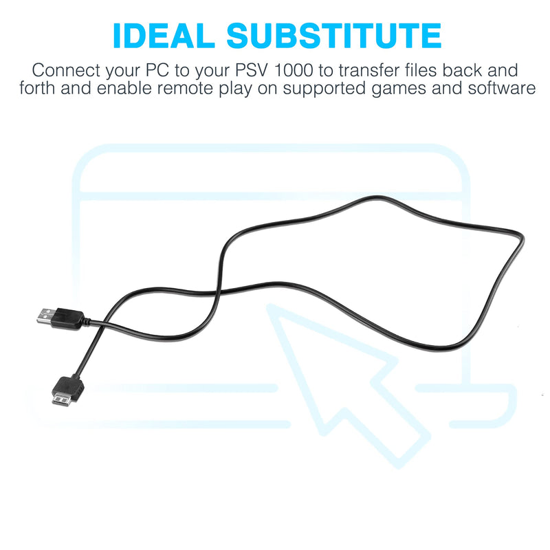 3.9ft PS Vita Charger Cable, 2 in 1 USB Data & Power Charger Cord Replacement for Playstation Vita 1000 (Only Compatible with PSV 1000)