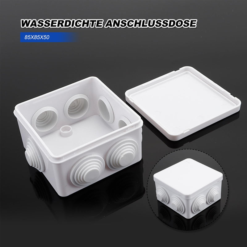 Pack of 4 junction boxes, waterproof junction boxes, ABS housing junction box, waterproof junction box with screws for distribution box, wet room, outdoor, indoor, garden, street