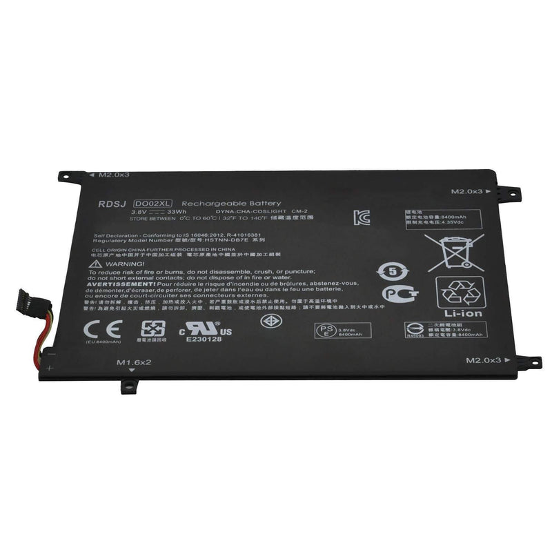 DO02XL Battery Compatible HP Pavilion X2 10 Series x2 10-j024tu 10-j025tu 10-n013dx 10-n030ca 10-n20no 10-n20ns 810749-2C1 810749-421 810985-005 HSTNN-LB6Y HSTNN-DB7E TPN-I121 TPN-I122 3.8V 33Wh
