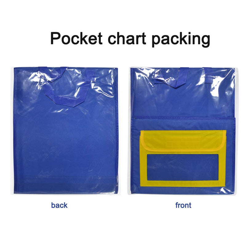 Godery Magnetic Desktop Tabletop Pocket Chart Stand, Double Sided Small Pocket Chart for Classroom Home (15" X 12.5") Easel Stand