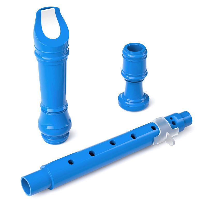 Eastar ERS-21GB ABS Soprano Recorder German Style Key of C, with Thumb Rest + Fingering Chart + Cleaning Rod + Cotton Bag, Blue