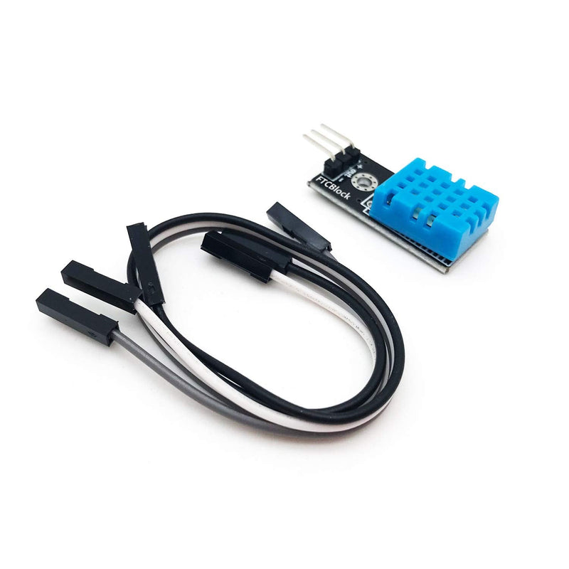 2pcs DHT11 Temperature Humidity Sensor Module Digital Temperature Humidity Sensor 3.3V-5V with Wires for Arduino Raspberry Pi 2 3 (2pcs DHT11) 2pcs DHT11