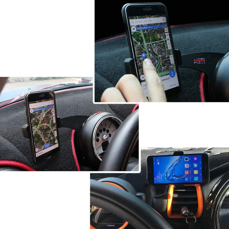 Phone Mount Cell Phone Cup Holder with 360° Rotatable Car Cradle for Cooper R55 R56 Smartphone Support Basket R55 R56 LEFT DRIVE GREY