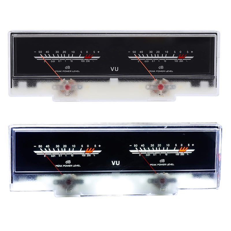 Power Amplifier DB Meter, VU Meter with 3Pcs White LED Backlight, Sound Audio Level Tester with Vertical Working Direction