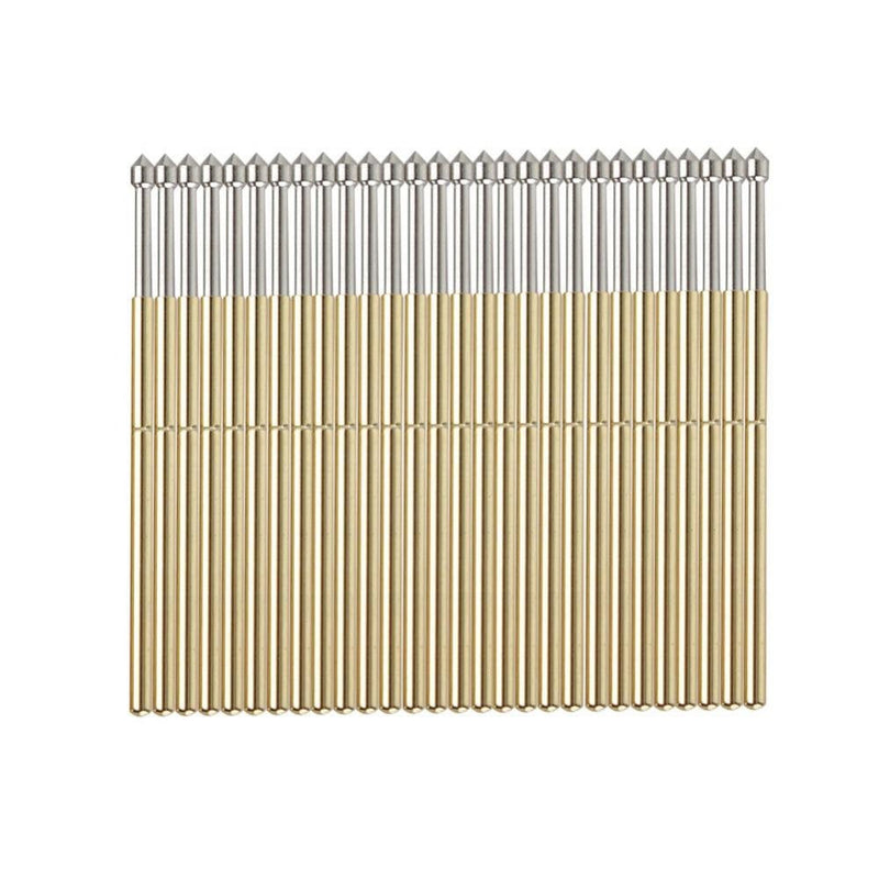 100 pcs P100-E2 Test Pins, Pogo Pins P100 Brass Pogo Pins Dia 1.5mm Pogo Pins Conical Head Pogo Pin Test Tools