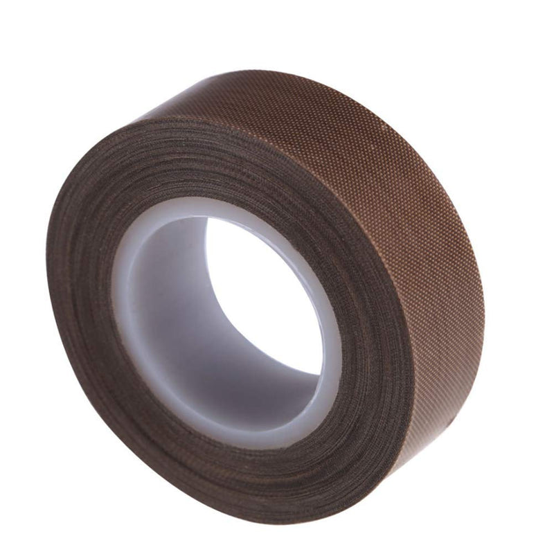 PTFE Coated Fabric Teflon Tape High Heat Teflon Adhesive Tape High Temperature Teflon Tape for Vacuum, Hand and Impulse Sealers Machine Sealing Tape 0.13mm Thickness (1/2 Inch x 33 Feet)