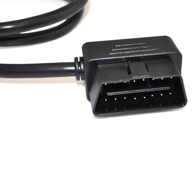 iKKEGOL 3ft 100cm OBD-II OBD2 Right Angle 16 Pin Auto Car Male to Female Extension Cable Diagnostic Extender Cord Adapter