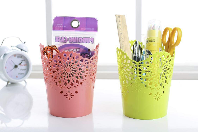 Pen Pencil Holder Cup,Colorful Office Desktop Storage Organizer Pen Pencil Holder Basket, Pack of 4