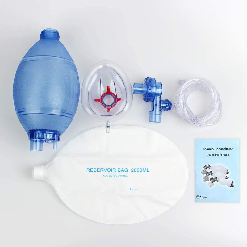 PVC Adult Tool Bag Resuscitator Bag for First Aid Training, CPR Manual Tool Kit Artificial Device