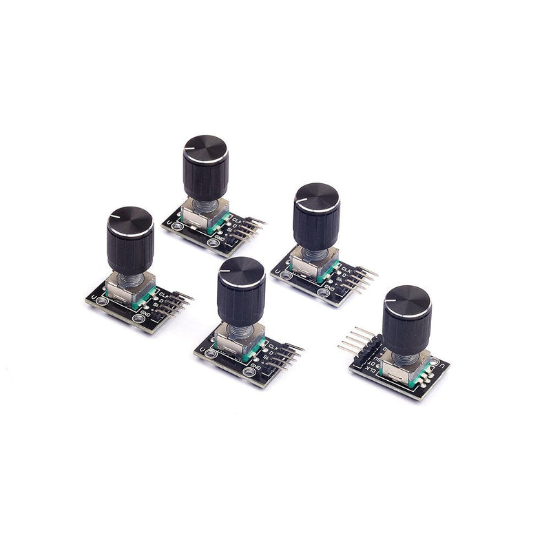 Cylewet 5Pcs KY-040 Rotary Encoder Module with 15×16.5 mm with Knob Cap for Arduino (Pack of 5) CYT1062
