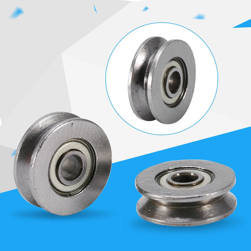 20pcs V623ZZ V Groove Ball Bearing Pulley TOPINCN Rail Ball Bearing Metal Sealed Guide Wire Pulley for Rail Track Linear Motion System 3x12x4mm