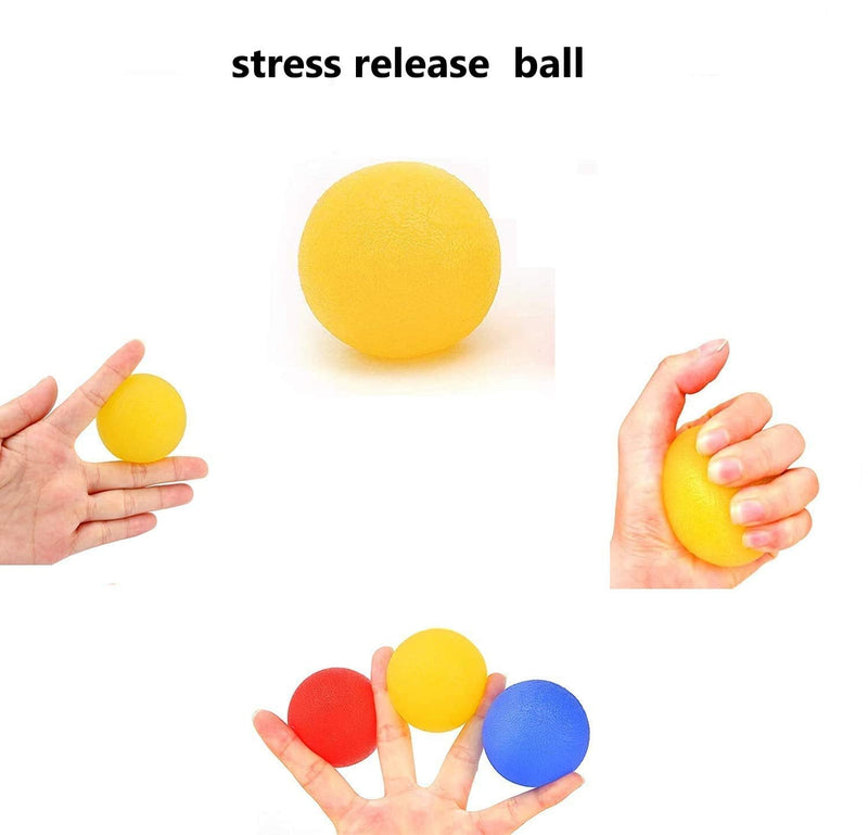 3 Pack Stress Relief Ball for Adult Anxiety and Sensory Toys for Kids Fidget - Gel Squishy Balls for ADHD, Autism - Hand Exercise Balls with 3 Levels Squeeze Resistance for Grip Strength Trainer