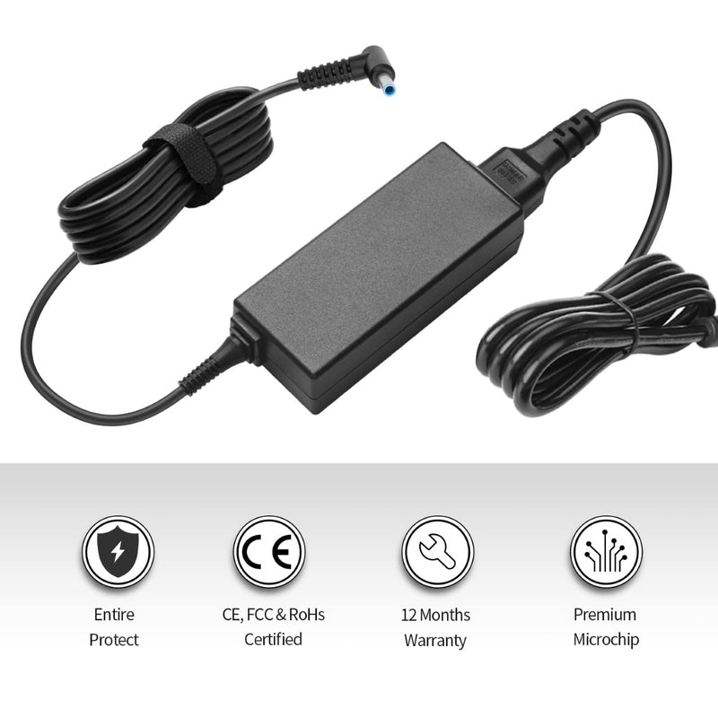 45W Watt Ac Adapter Laptop Charger for HP Stream 11 13 14, Hp Spectre X360 HP Pavilion TouchSmart X2 11 13 15, Elitebook Folio 1040 G1, HP 15 Notebook PC Series Notebook Power Supply Cord