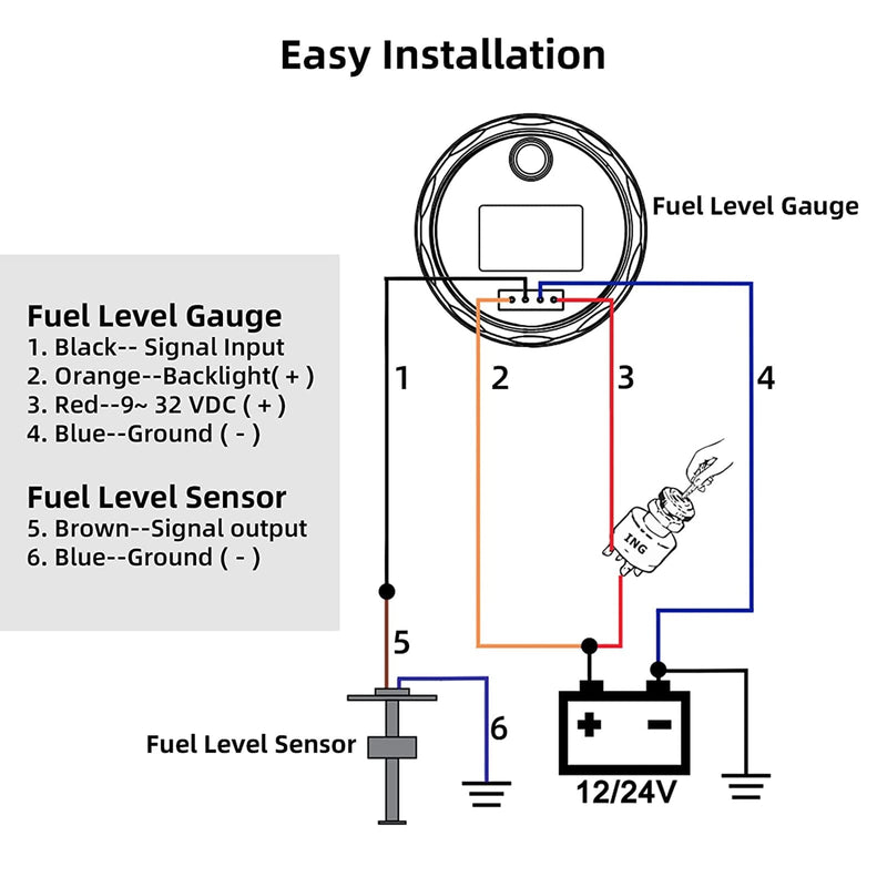 KAOLALI Fuel Level Sensor, Level Sensor, Boat Fuel Sender, Fuel Tank Sending Unit, Fits Fuel Gauge Water Level Gauge, 0-190 Ohm 275mm for RVs, Boats 275MM