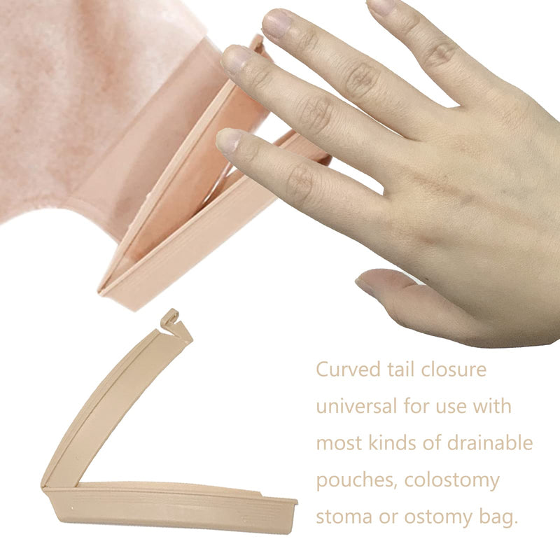 Universal Ostomy Bag Clip, Drainable Pouch Clamps, Tail Closure Surefit, Medical Grade (30 pcs) 30