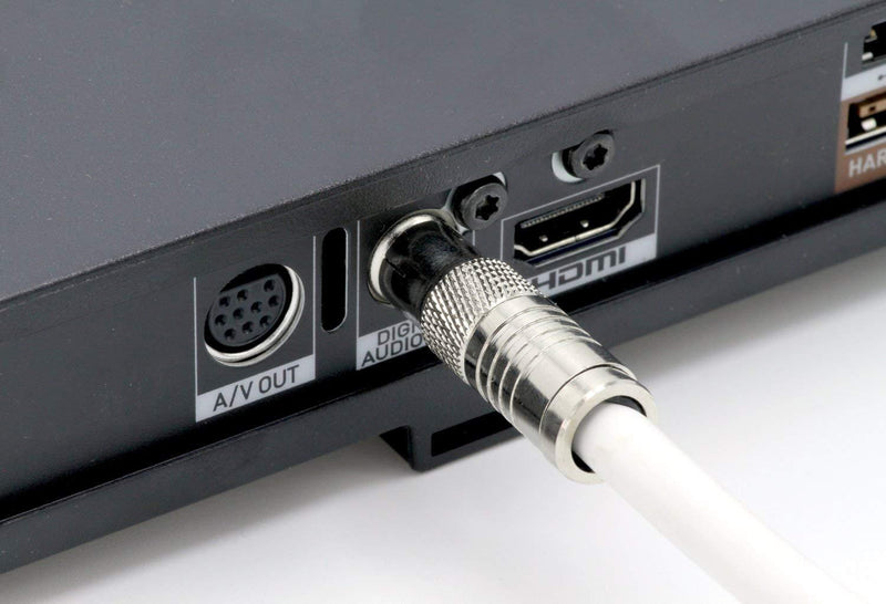 Digital Audio Cable - Digital Coaxial Cable with RCA Connections, 75 Ohm Coax - Subwoofer Cable - (S/PDIF) White RCA Cable, 35 Feet 35 Feet (10.5 Meter)