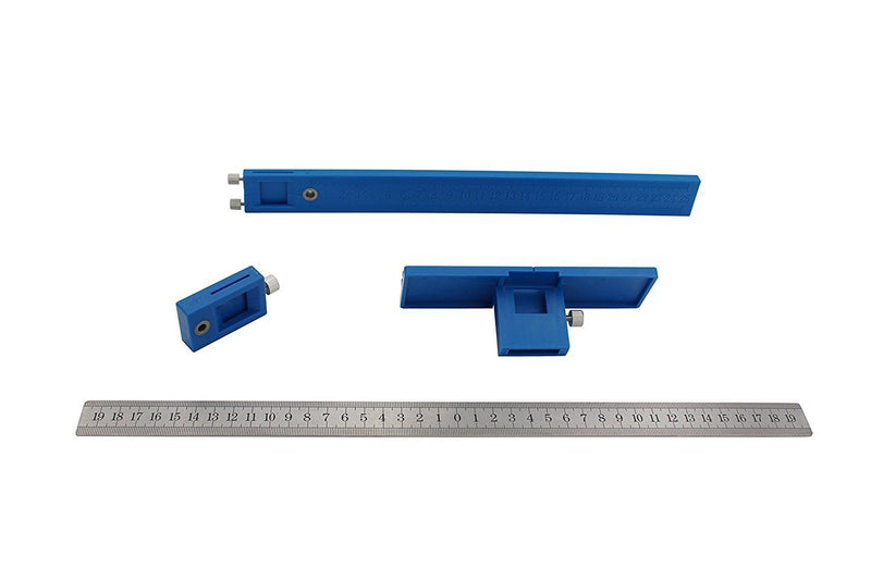 Power Tools Punch Locator, Drill Guide Sleeve Cabinet Hardware Jig/Template Wood Drilling Dowelling for Installation of Handles, Knobs on Doors and Drawer Pull-Blue Plastic Polycarbonate Plastic with Steel