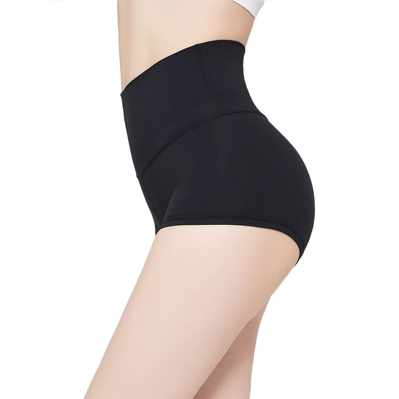 Starlemon Women Biker Shorts High Waisted Tummy Control Yoga Shorts 2"/7" Workout Running Shorts with Side Pocket 2" Black X-Small