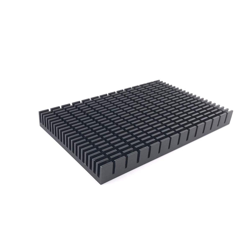 Awxlumv Aluminum Large Heatsink 5.9 x 3.6 x 0.59 Inch /150 x 93x 15 mm Black Heat Sinks Fins for Cooler PCB Board LED Motherboard (2 Pcs) 2 Pcs