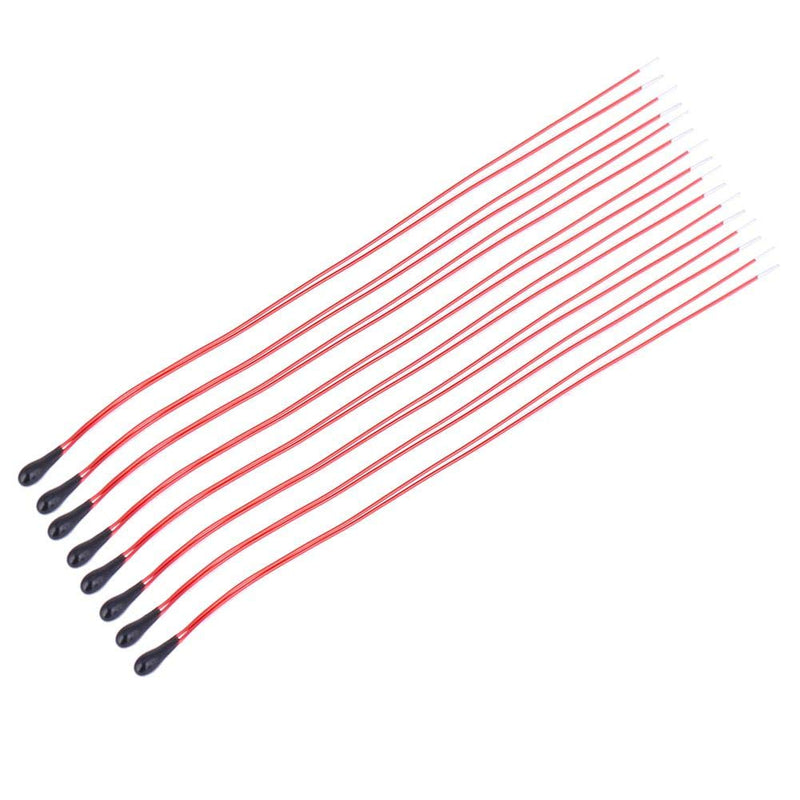 10pcs 1K/5K/10K Ohm MF52B NTC Thermistor Resistors High Sensitivity with 60mm Enamelled Wire Temperature Sensor(5K)