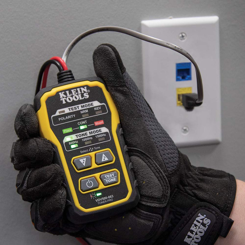 Klein Tools VDV500-063 Wire Tracer Tone Generator, Toner-Pro, Phone (RJ11 and RJ12), Data (RJ45) Coax and Other Non-Energized Wire Tracer Bag