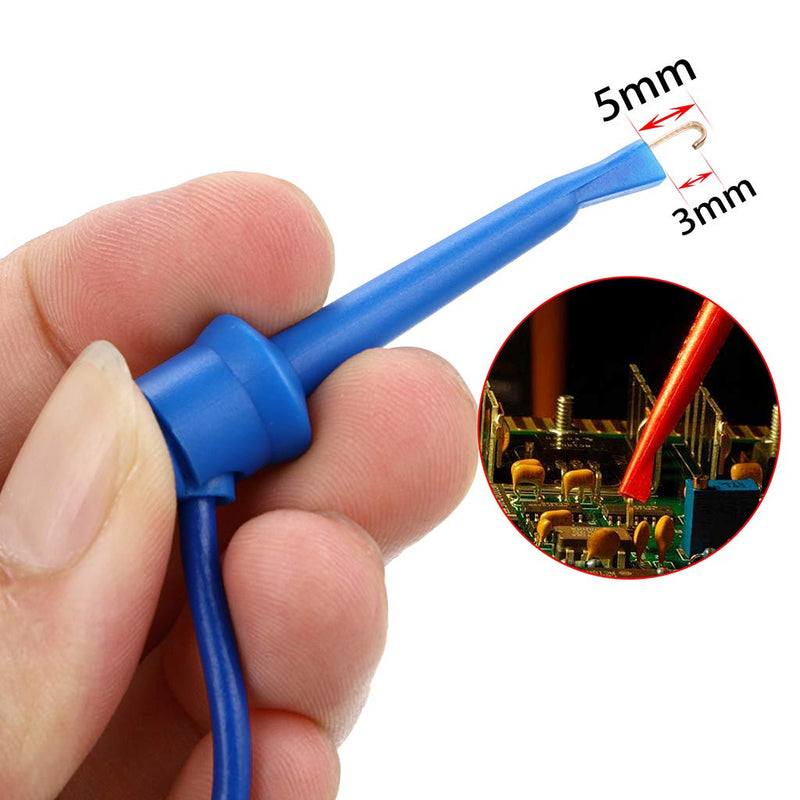 Sumnacon 39 Inch Multimeter Test Lead Set - 5 Pcs Stackable Banana Plug to Minigrabber Test Hook Wire Cable Kit with Protective, Flexible Wire Leads for Electrical Testing 500V/5A
