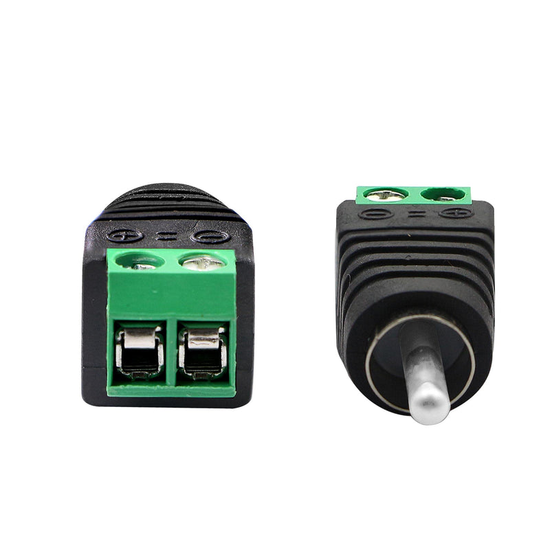 PNGKNYOCN RCA Cable Audio Adapter, Phono RCA Male Plug to AV Screw Terminal Audio/Video Speaker Wire connectors Solderless Adapter (6-Pack)