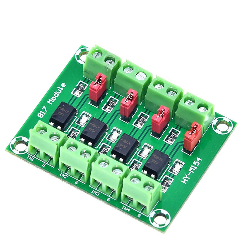 JZK PC817 4-Channel Optocoupler Isolation Board Voltage Converter Adapter Module 3.6-30V Driver Photoelectric Isolated Module PC 817