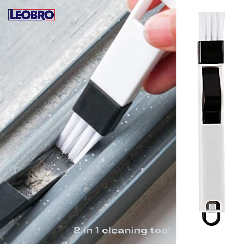 LEOBRO Hand-held Groove Gap Cleaning Tools Door Window Track Cleaning Brushes Air Conditioning Shutter Cleaning Brushes Pack of 4 4 Piece Set