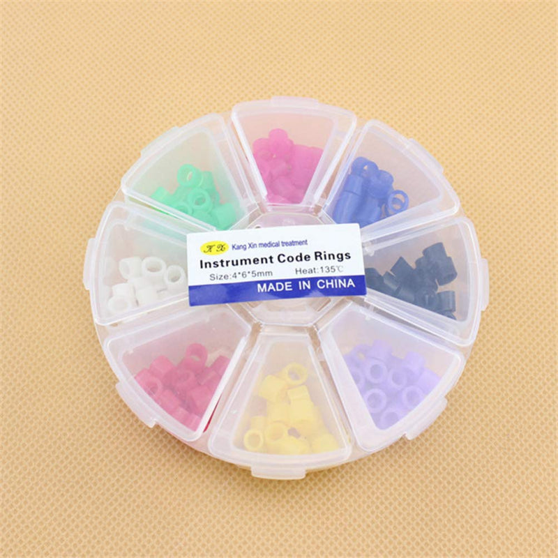 SUPVOX 160pcs Dental Code Rings Silicone Instrument Code Rings for Hospital