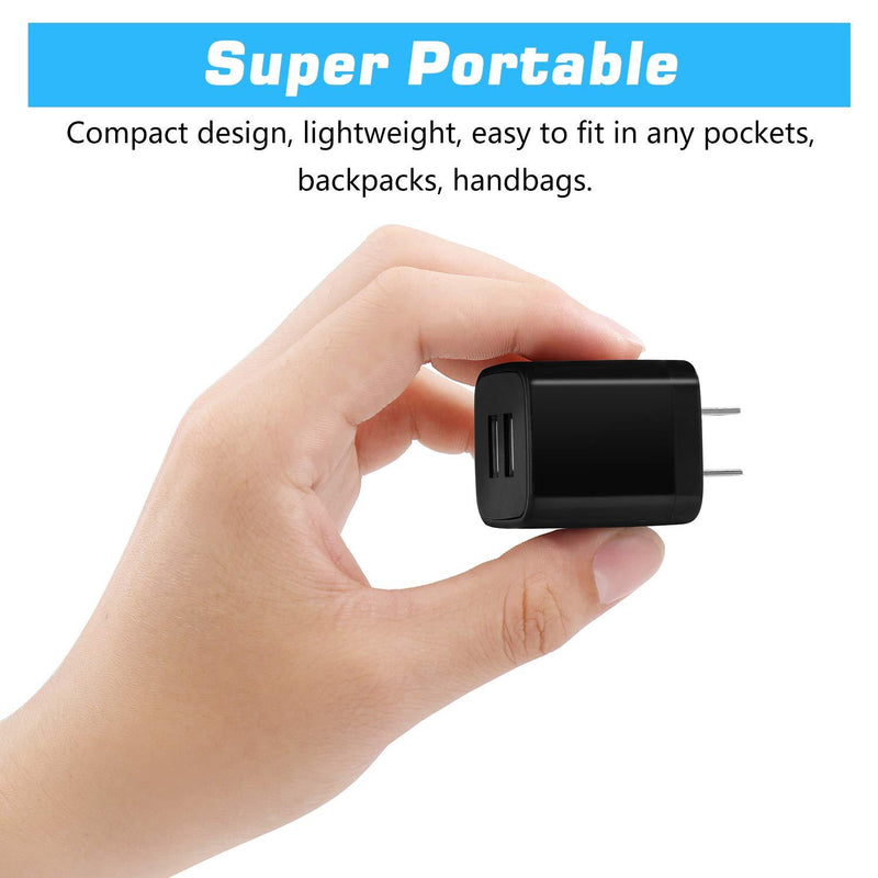 X-EDITION USB Wall Charger, 4-Pack 2.1A Dual Port USB Cube Power Adapter Wall Charger Plug Charging Block Compatible with Phone Xs Max/Xs/XR/X/8/7/6S/6 Plus, Pad, Samsung, Android Phone (Black) Black