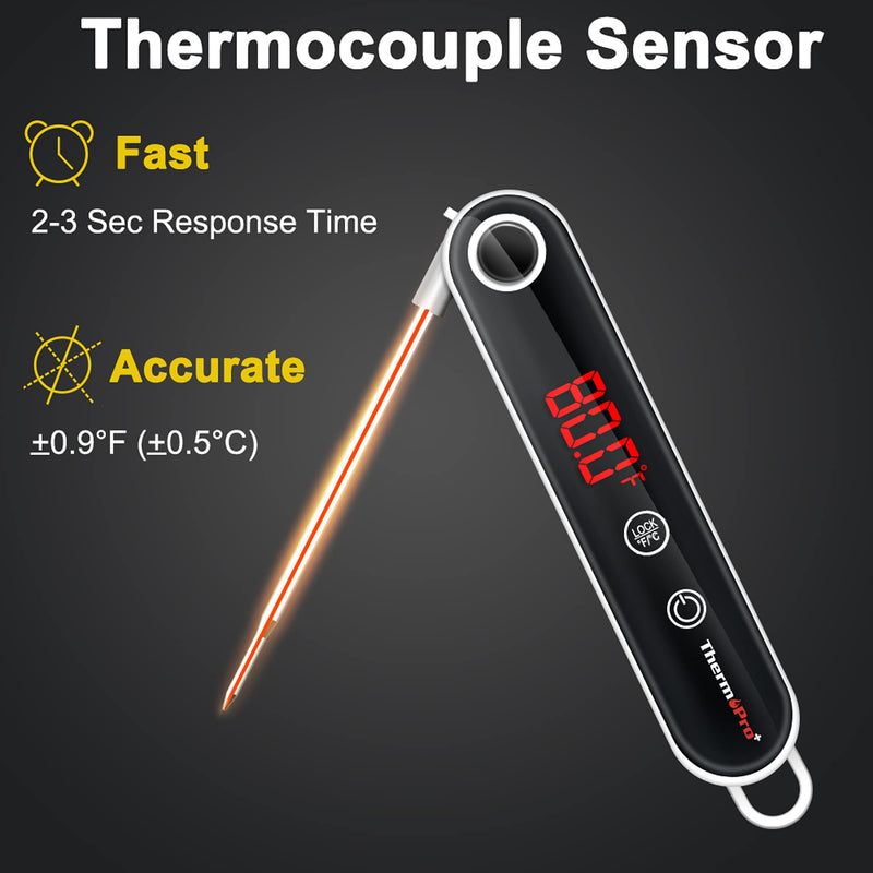 ThermoPro TP18 Ultra Fast Thermocouple Digital Instant Read Meat Thermometer for Grilling BBQ Smoker Kitchen Food Cooking Thermometer for Oil Deep Fry Candy Thermometer