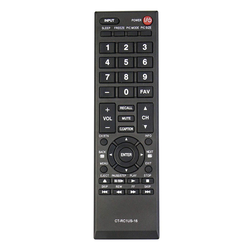 New CT-RC1US-16 Replace Remote Control fit for Toshiba LED TV HDTV 43L420U 49L310U 49L420U 50L420U 28L110U 32L110U 32L220U 40L310U 43L310U 55L310U 65L350L 65L350U