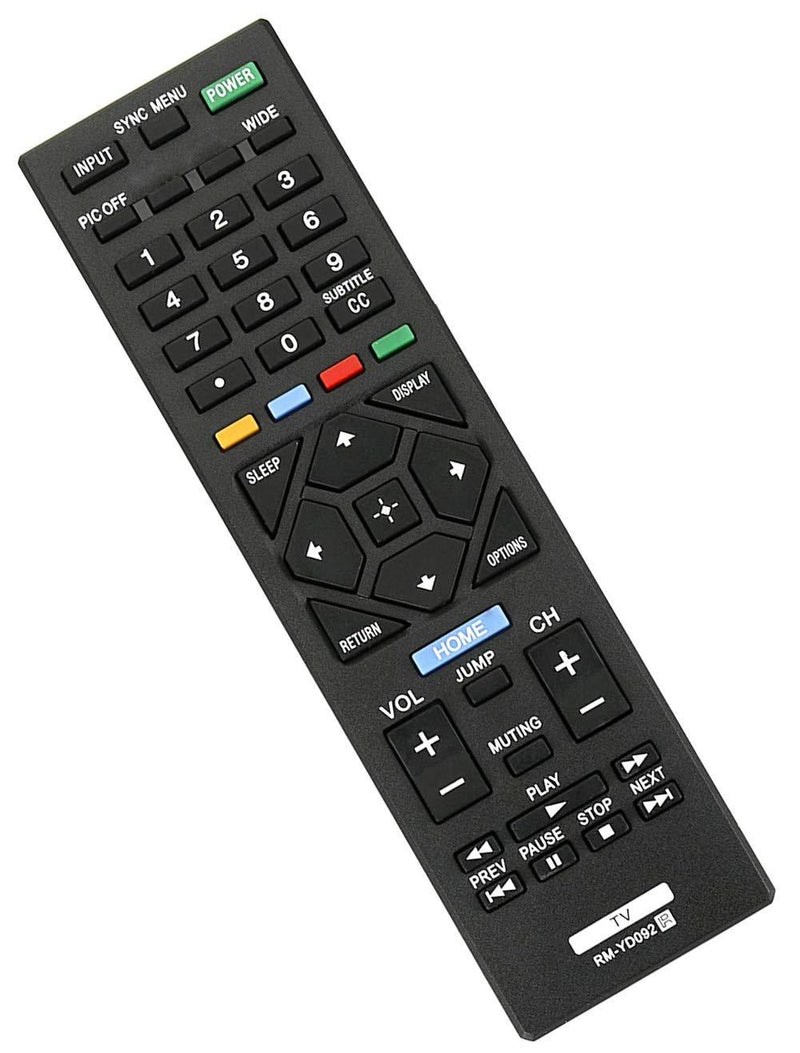 RM-YD092 Remote Control (RMYD092)(149206511) Replaced for Sony LCD LED HDTV and Bravia TV's - New 2018 Model