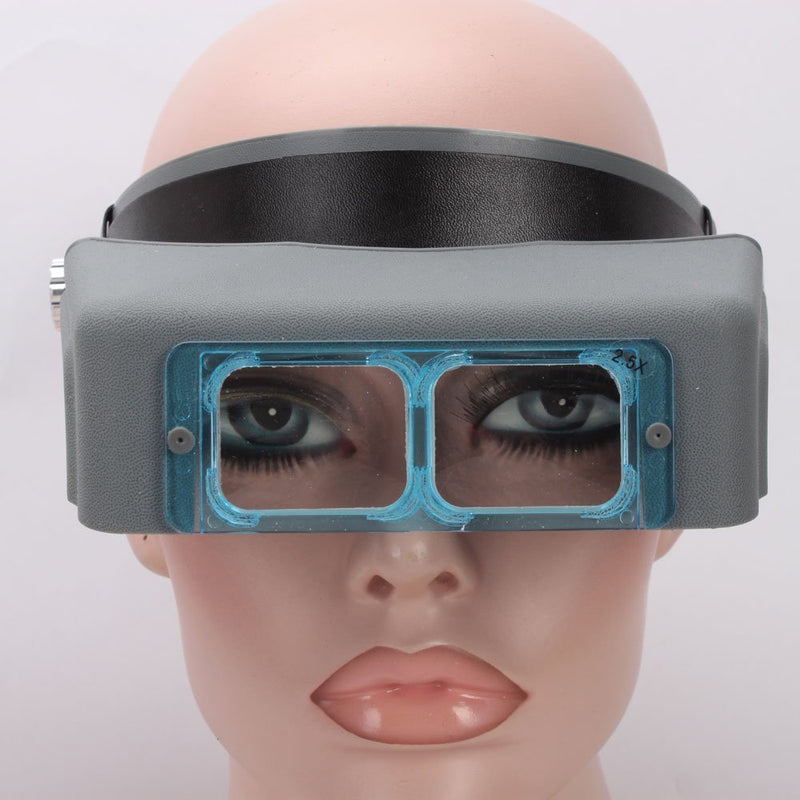 Meximore 1.5X 2X 2.5X 3.5X Double Lens Head-Mounted Headband Reading Magnifying Glasses Magnifier Jeweler Loupe with 4 Lens Jewelry Repair Tool